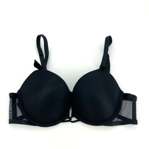 Victoria's Secret Other - Victoria's Secret Bombshell Black Push-Up Bra with Mesh Sides - Women Intimates